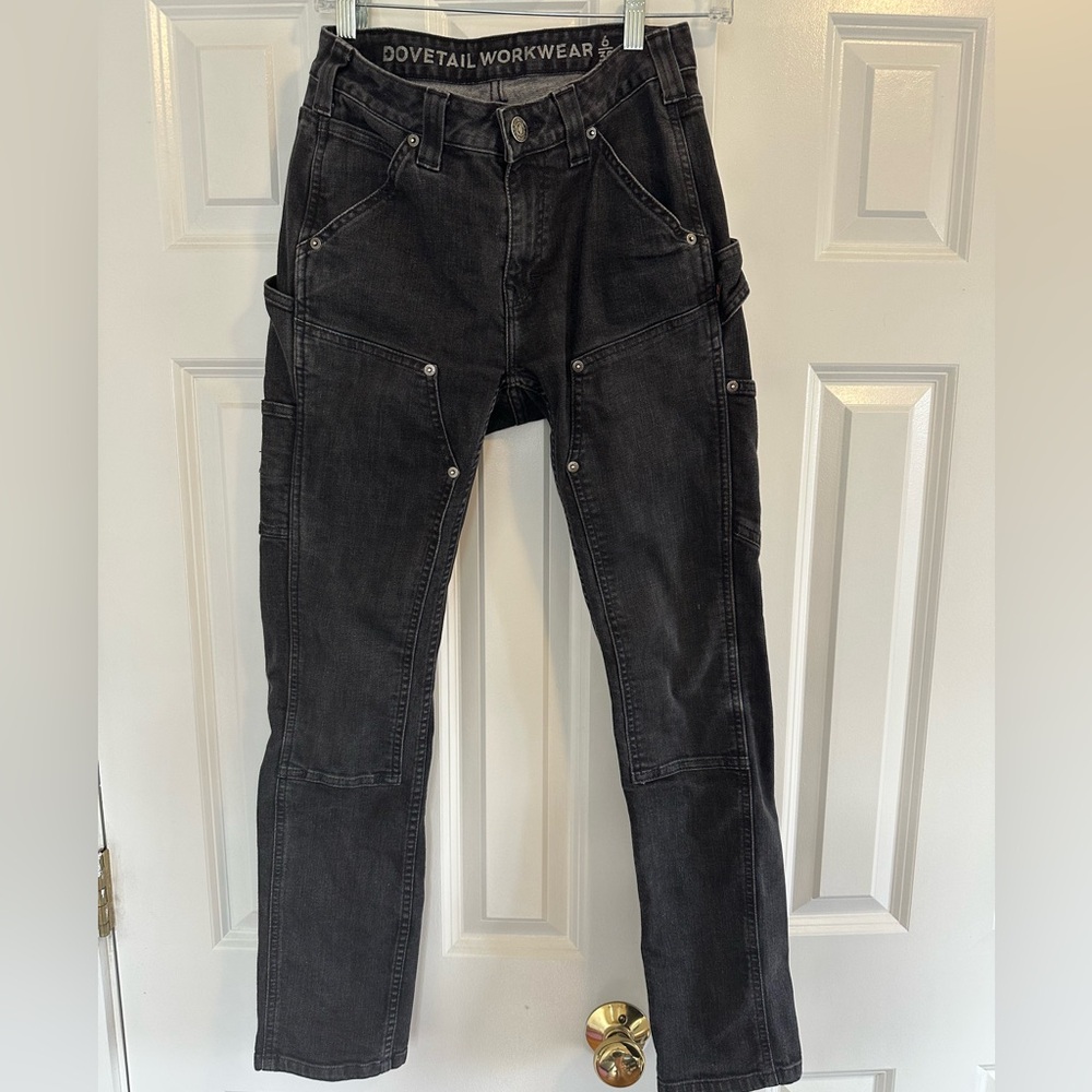 Dovetail workwear black cargo jeans